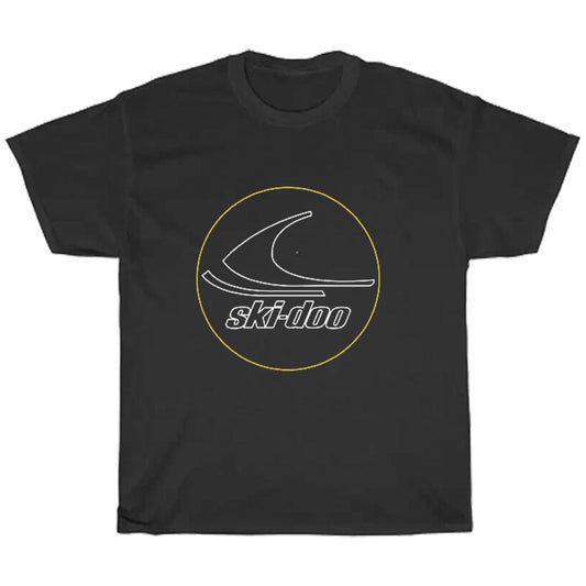 Custom Ski-Doo Neon Sign Circle Design Logo Men's Unisex T Shirt Size S to 3XL