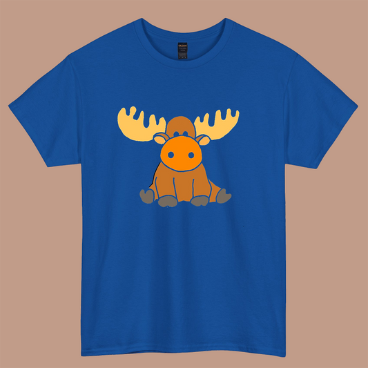 Cute Funny Baby Moose Cartoon logo short sleeve S-3XL -P