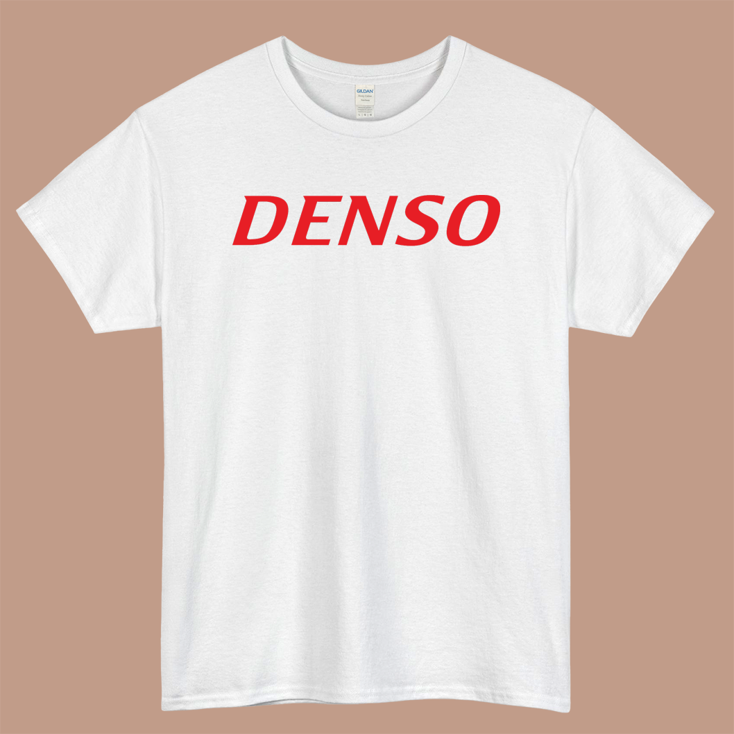 DENSO Logo Mens Unisex Short Sleeve White T-Shirt Size S-3XL