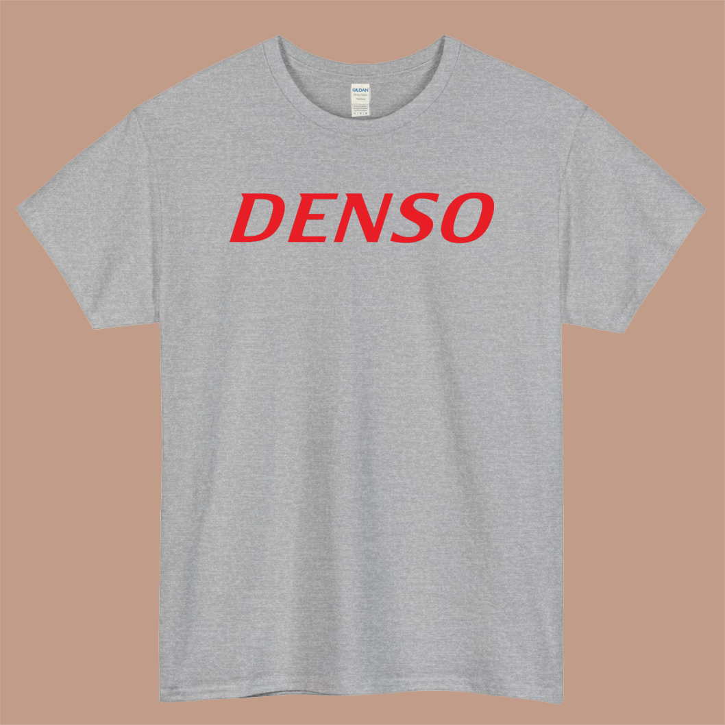 DENSO Logo Mens Unisex Short Sleeve Gray T-Shirt Size S-3XL