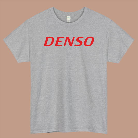 DENSO Logo Mens Unisex Short Sleeve Gray T-Shirt Size S-3XL