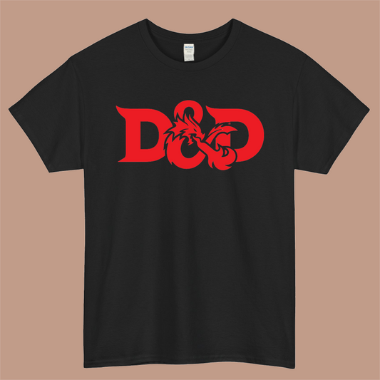 D&D Logo Mens Unisex Short Sleeve Black T-Shirt Size S-3XL