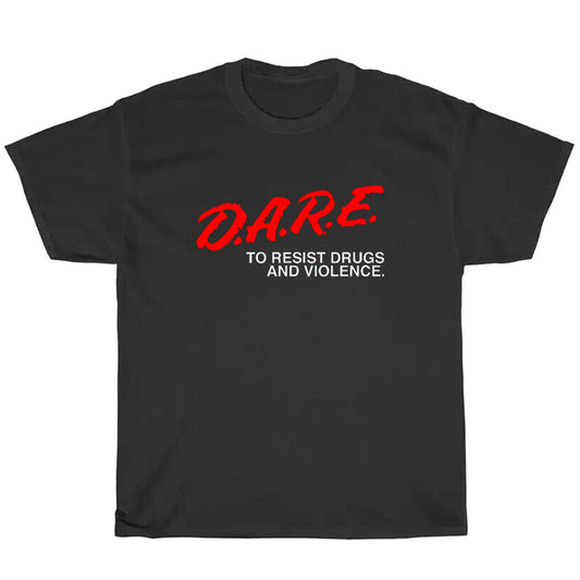 Dare to Resist Drugs and Violence Logo Men's Unisex T Shirt Size S to 3XL