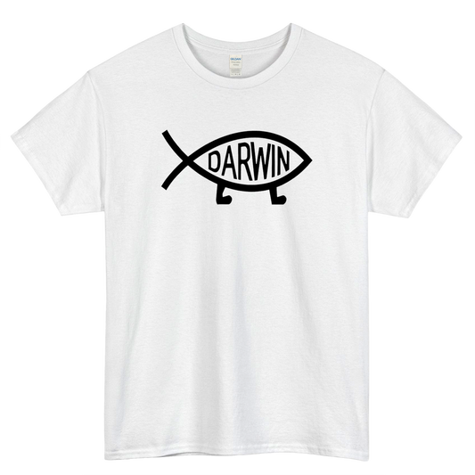 Darwin The Fish Logo Mens Unisex Short Sleeve T-Shirt Size S-3XL - P