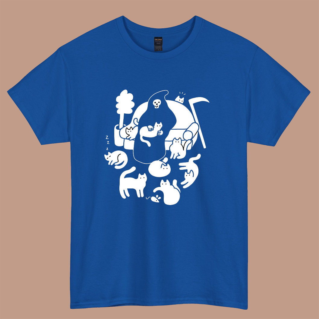 Death and His Cats logo short SLEEVE T SHIRT -P