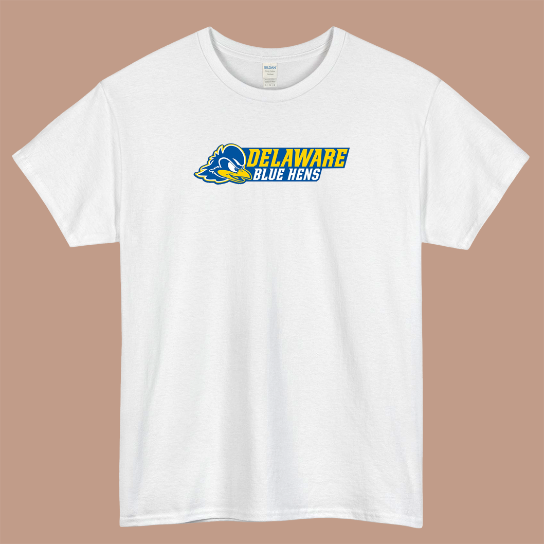 Delaware Fightin Blue Hens Logo Mens Unisex Short Sleeve T-Shirt Size S-3XL - P