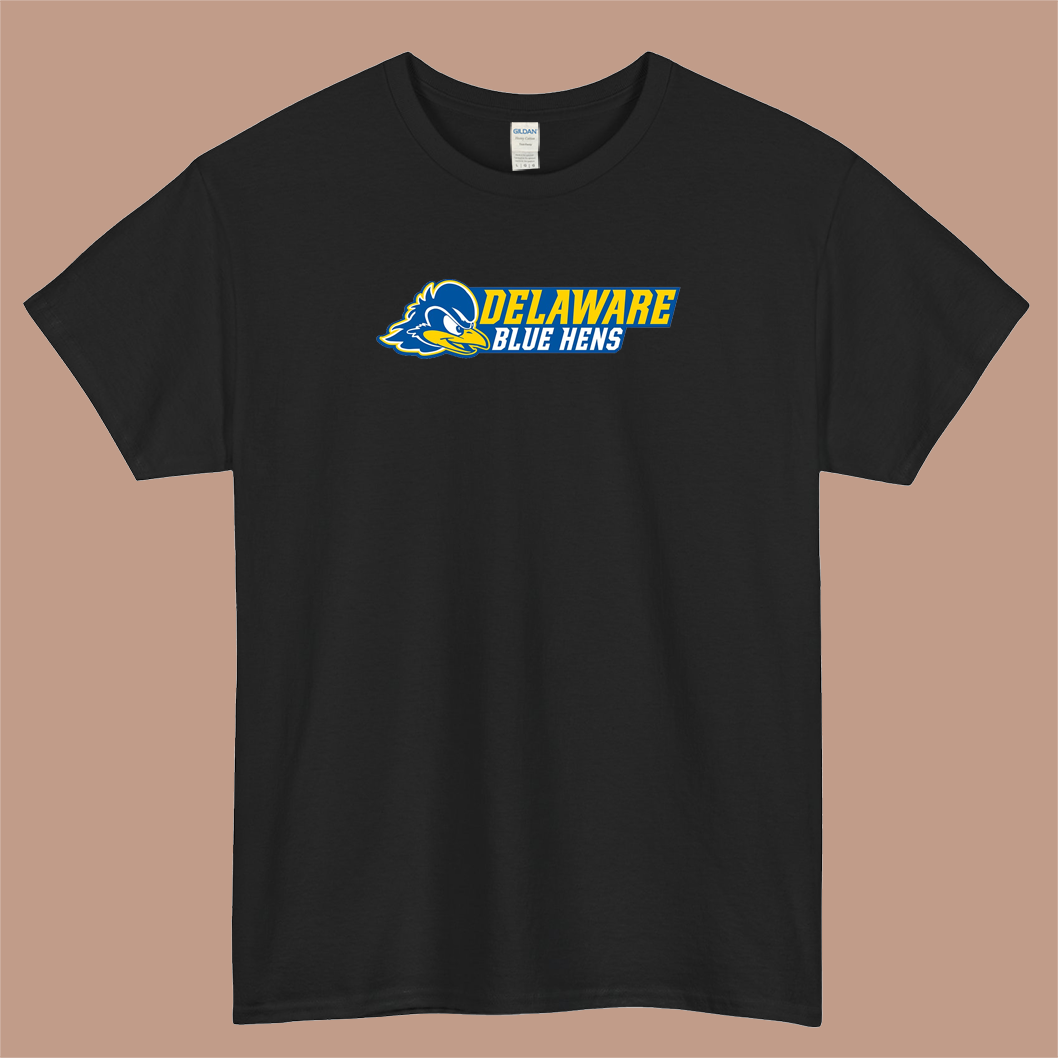 Delaware Fightin Blue Hens Logo Mens Unisex Short Sleeve T-Shirt Size S-3XL - P