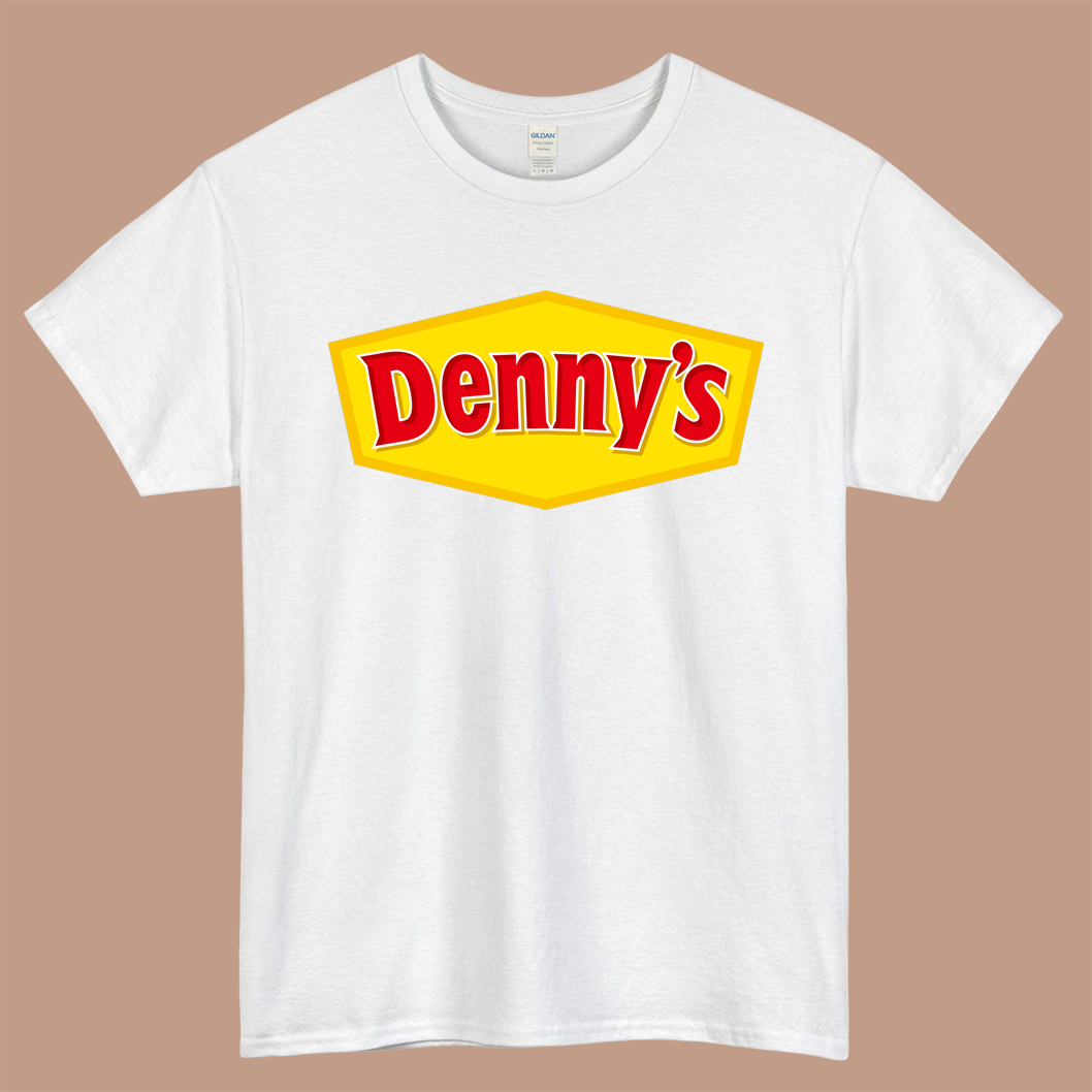 Dennys Logo Mens Unisex Short Sleeve White T-Shirt Size S-3XL