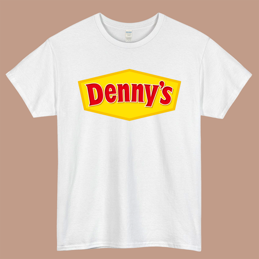 Dennys Logo Mens Unisex Short Sleeve White T-Shirt Size S-3XL