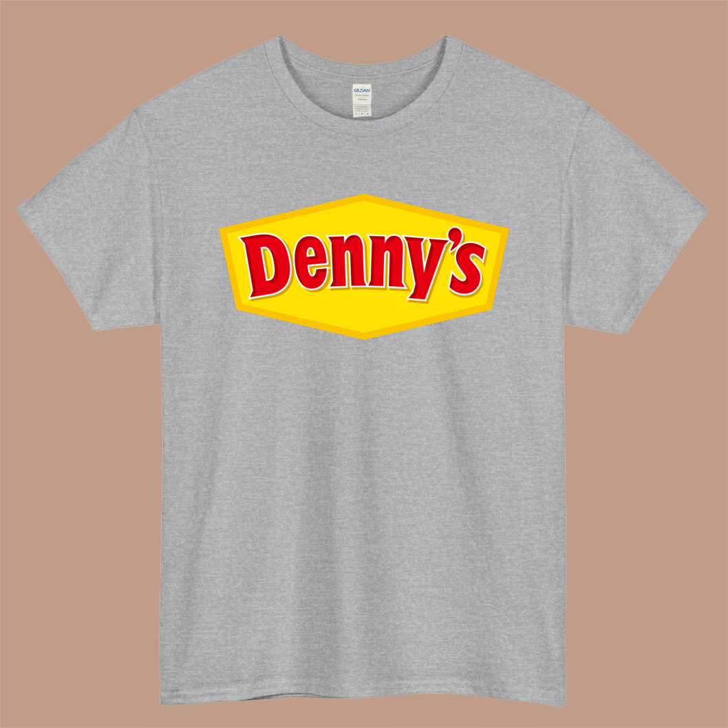 Dennys Logo Mens Unisex Short Sleeve Gray T-Shirt Size S-3XL
