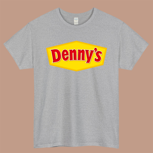 Dennys Logo Mens Unisex Short Sleeve Gray T-Shirt Size S-3XL