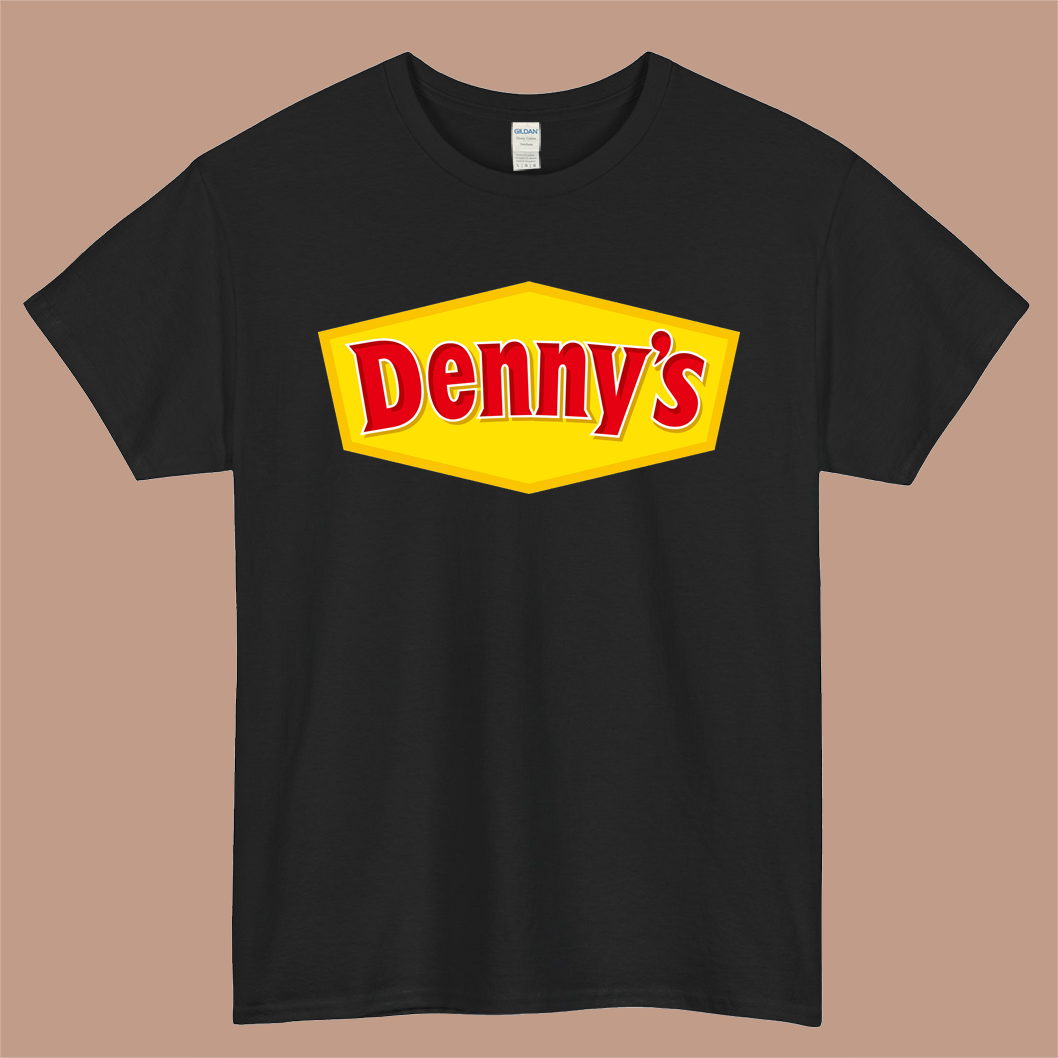 Dennys Logo Mens Unisex Short Sleeve Black T-Shirt Size S-3XL