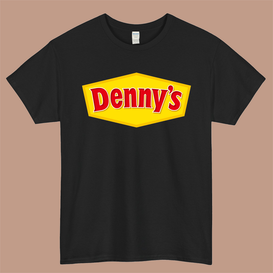 Dennys Logo Mens Unisex Short Sleeve Black T-Shirt Size S-3XL