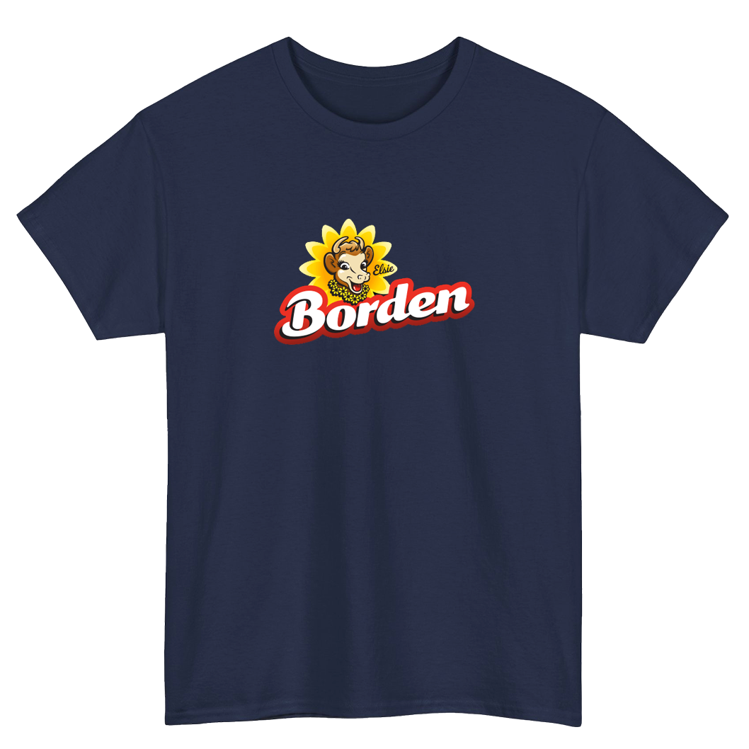 Design Borden Cheese Logo Mens Unisex Short Sleeve T-Shirt Size S-3XL -P