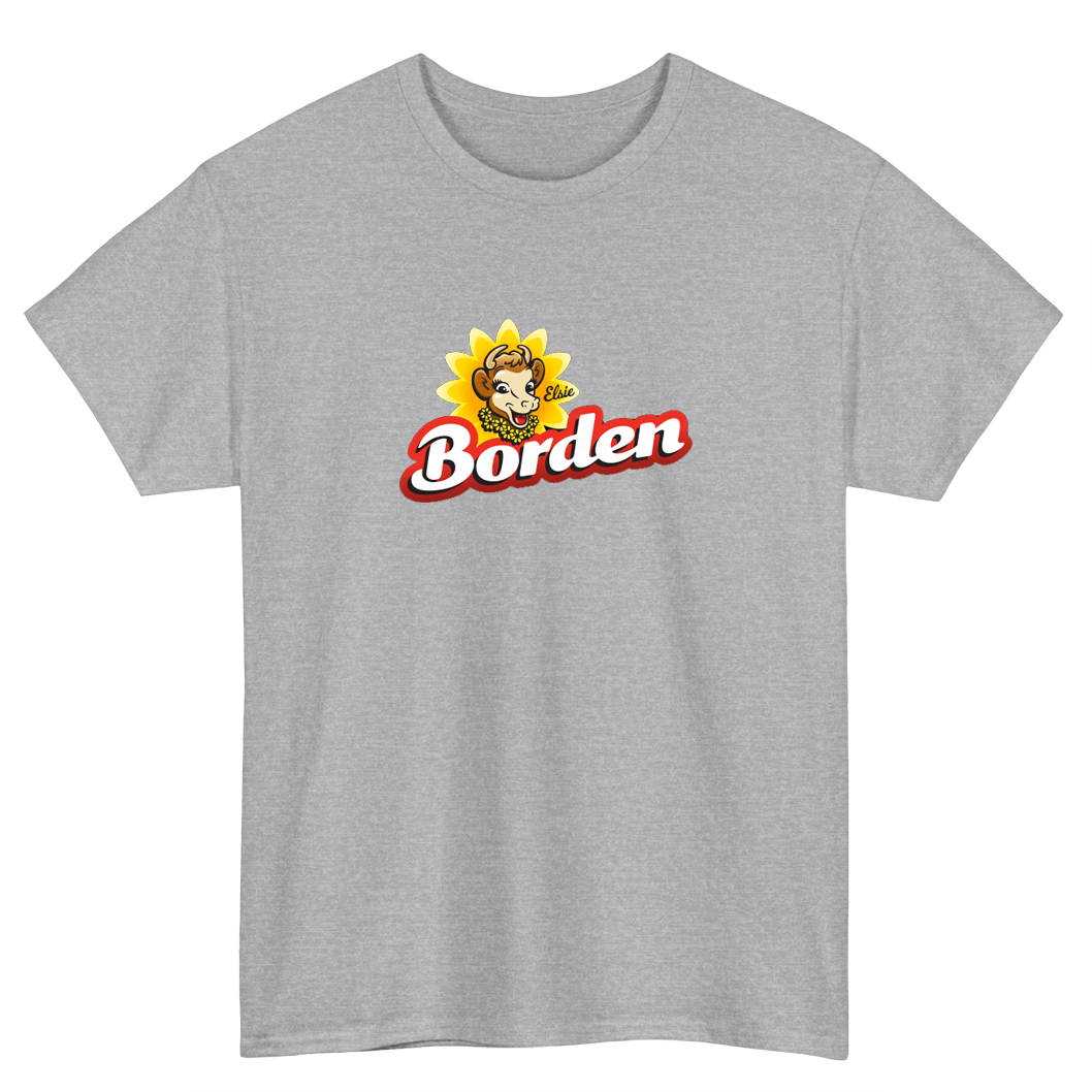 Design Borden Cheese Logo Mens Unisex Short Sleeve T-Shirt Size S-3XL -P