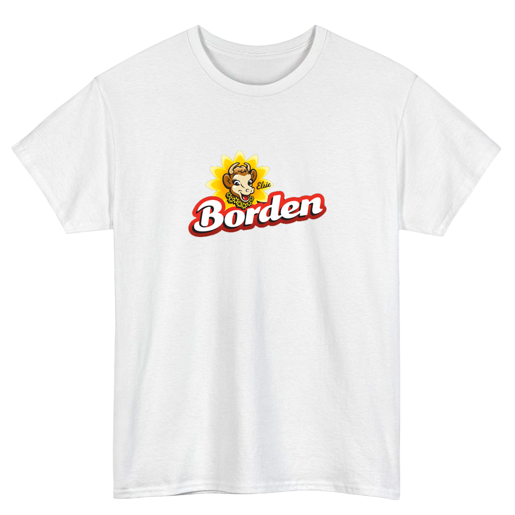Design Borden Cheese Logo Mens Unisex Short Sleeve T-Shirt Size S-3XL -P
