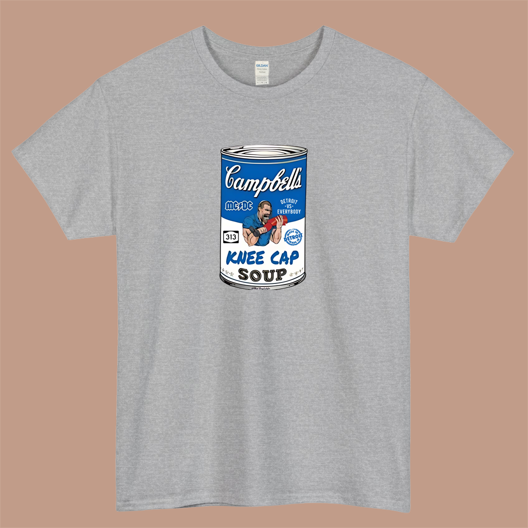 BlaDetroit Lions Kneecap Soup Logo Mens Unisex Short Sleeve T-Shirt Size S-3XL - P