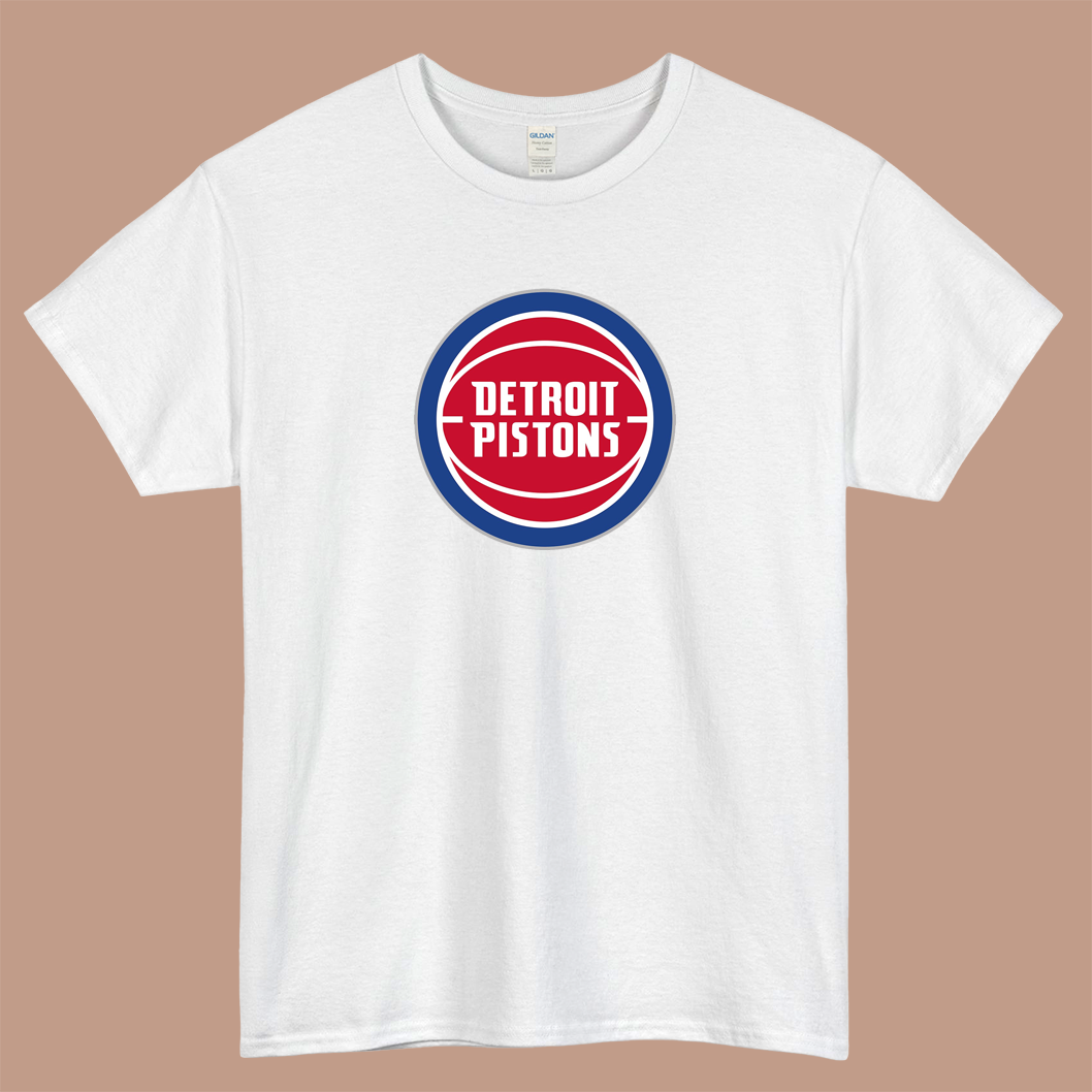 Detroit Pistons Logo Mens Unisex Short Sleeve T-Shirt Size S-3XL - P