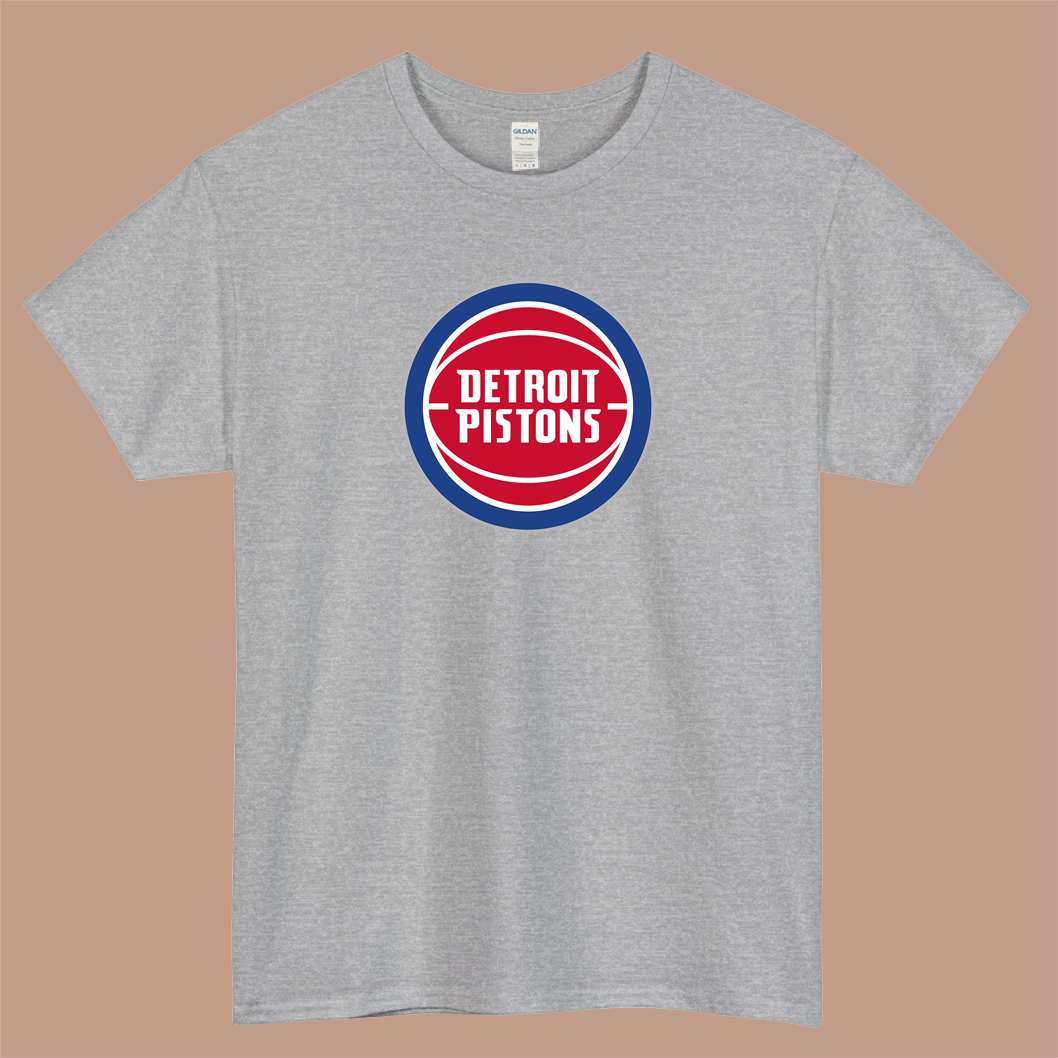Detroit Pistons Logo Mens Unisex Short Sleeve T-Shirt Size S-3XL - P
