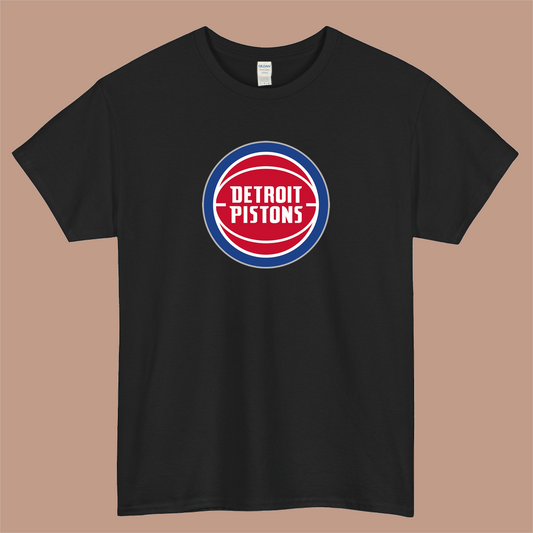 Detroit Pistons Logo Mens Unisex Short Sleeve T-Shirt Size S-3XL - P