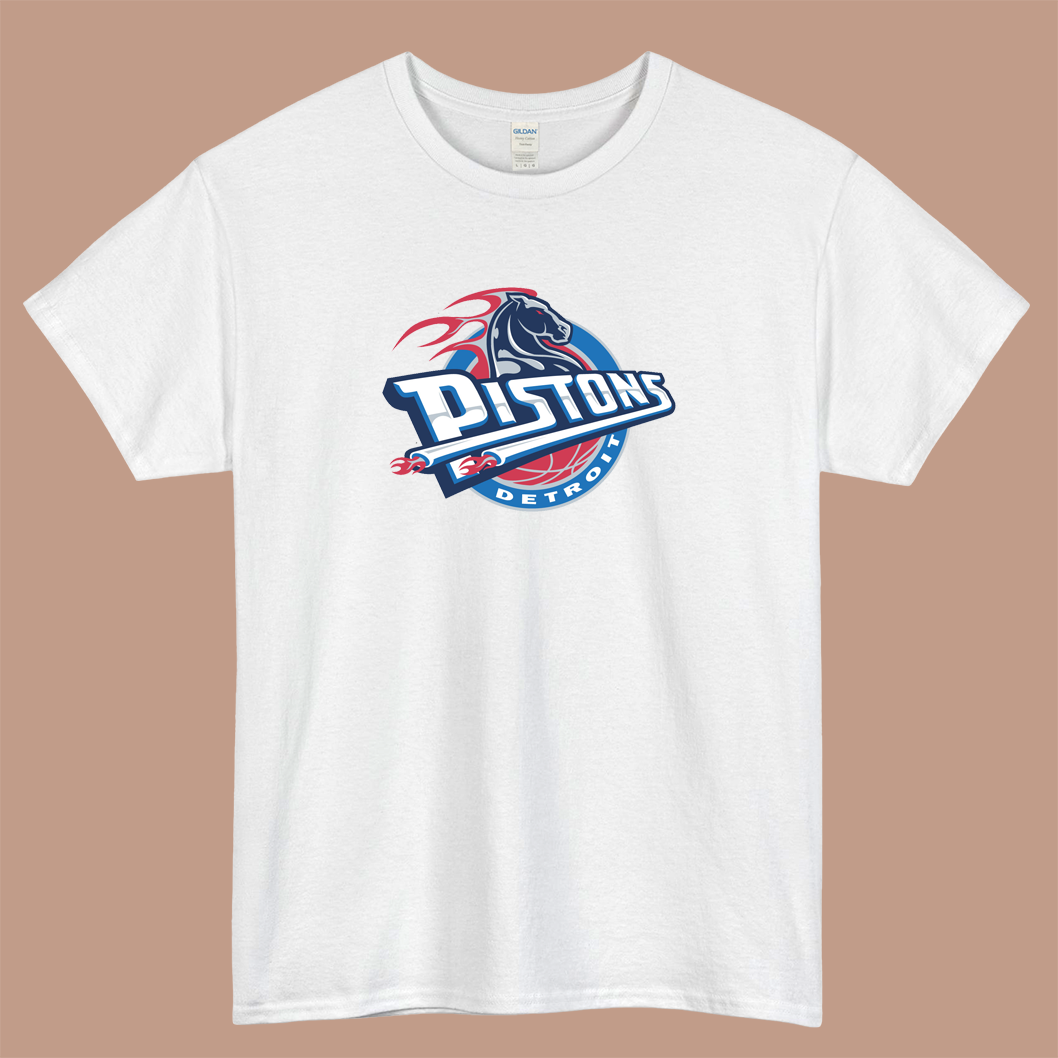 Detroit Pistons NBA Basketball Logo Mens Unisex Short Sleeve T-Shirt Size S-3XL - P