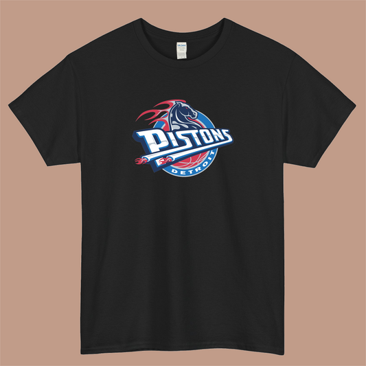 Detroit Pistons NBA Basketball Logo Mens Unisex Short Sleeve T-Shirt Size S-3XL - P