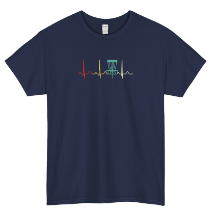 Disc Golf HeartbeatShort Sleeve T-Shirt Size S-3XL -P