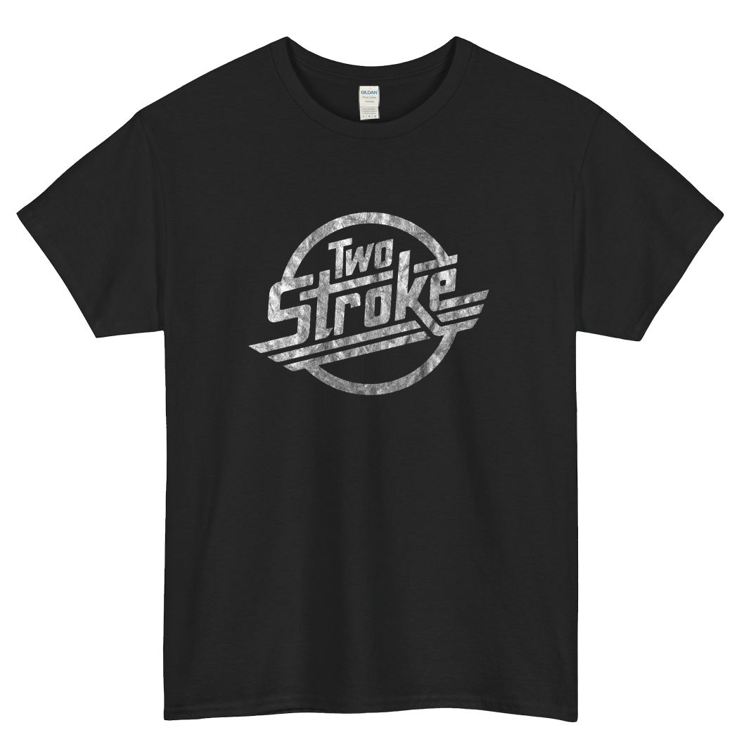 Distressed 2 Stroke Logo Mens Unisex Short Sleeve T-Shirt Size S-3XL - P