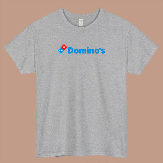 Domino's Pizza Logo Mens Unisex Short Sleeve Gray T-Shirt Size S-3XL