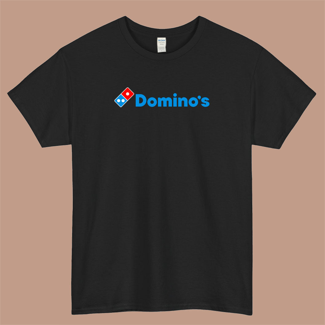 Domino's Pizza Logo Mens Unisex Short Sleeve Black T-Shirt Size S-3XL