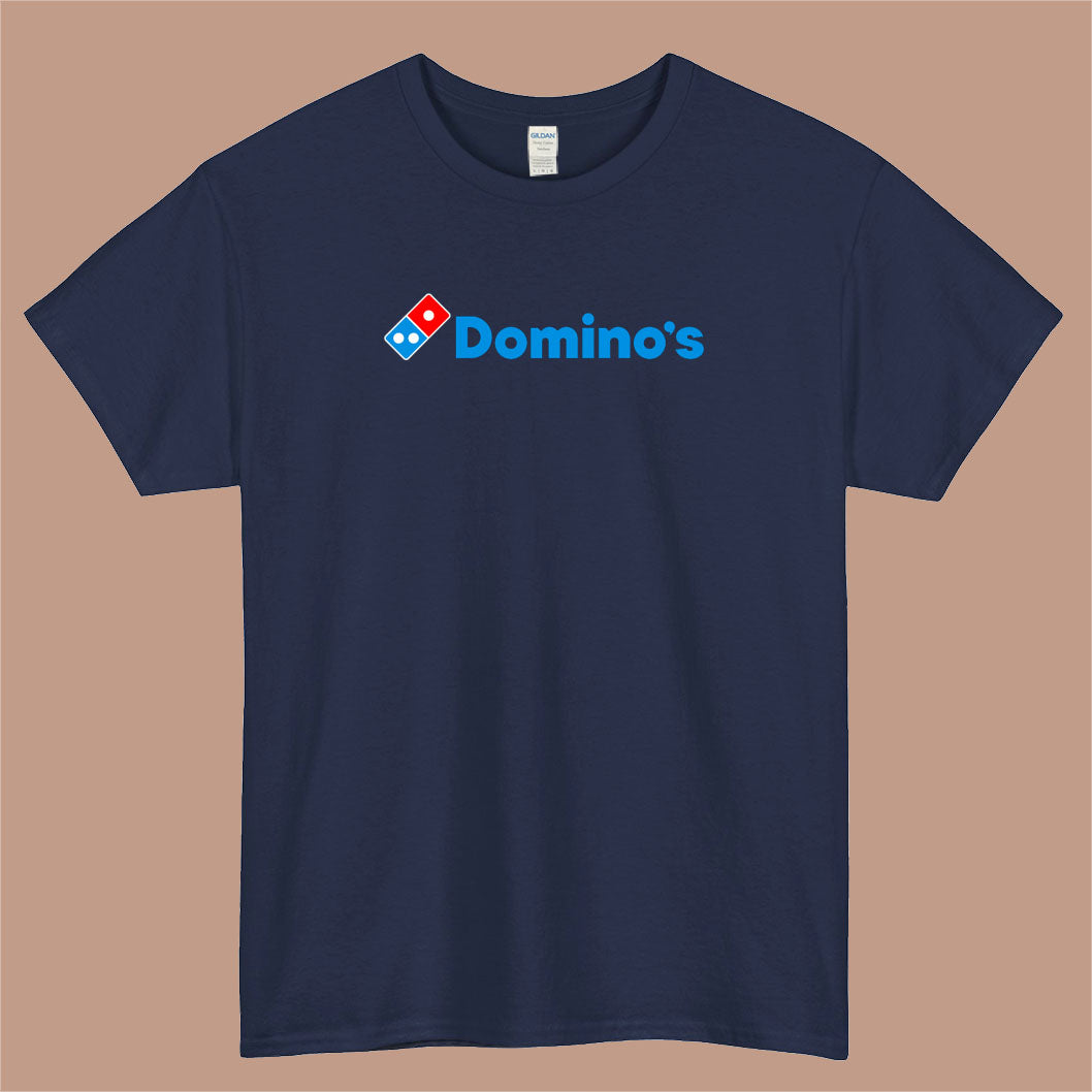 Domino's Pizza Logo Mens Unisex Short Sleeve Navy T-Shirt Size S-3XL