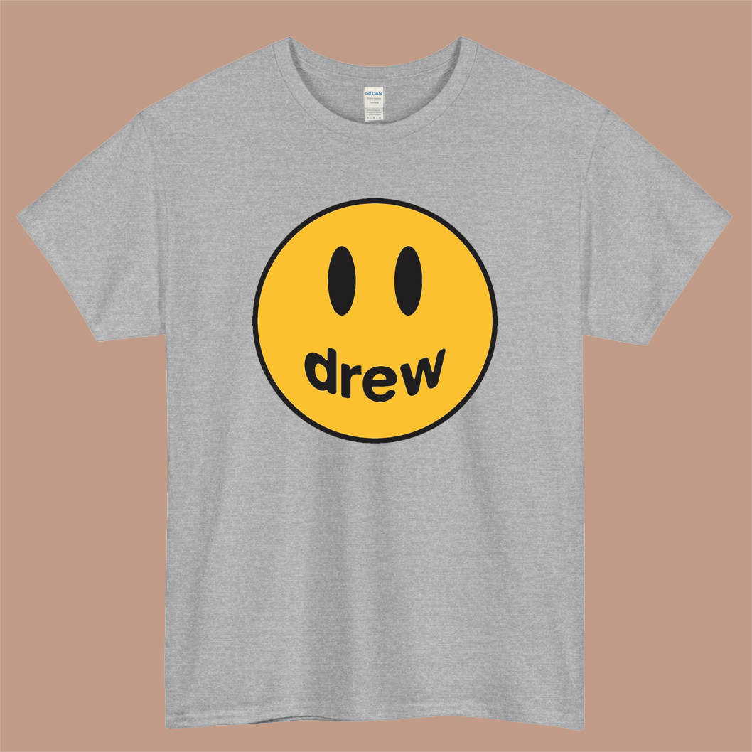 Drew House Logo Mens Unisex Short Sleeve Gray T-Shirt Size S-3XL