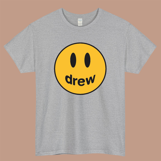 Drew House Logo Mens Unisex Short Sleeve Gray T-Shirt Size S-3XL