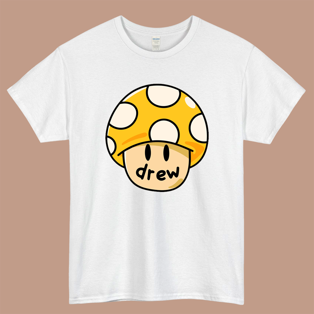 Drew House Mushroom Logo Mens Unisex Short Sleeve White T-Shirt Size S-3XL