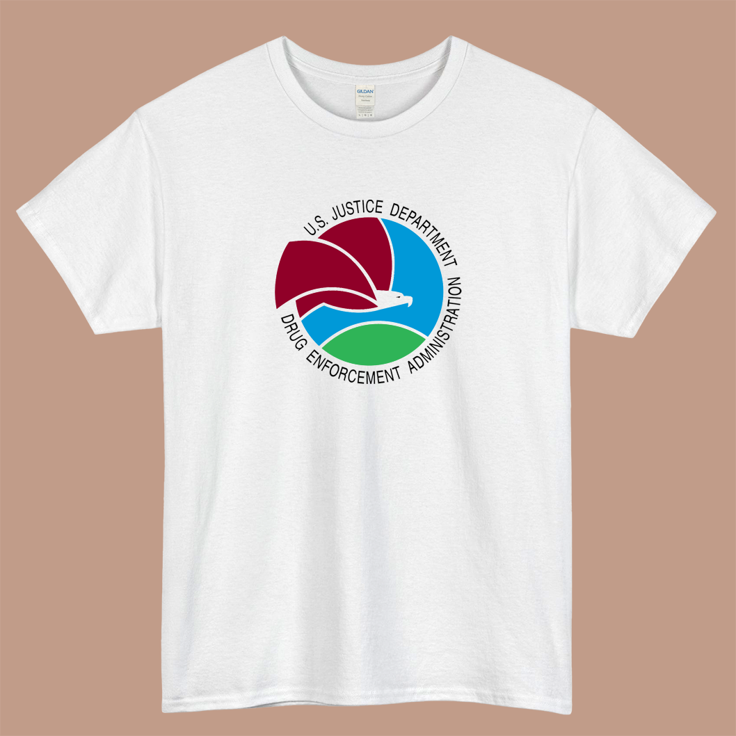 Drug Enforcement Administration Logo Mens Unisex Short Sleeve T-Shirt Size S-3XL - P