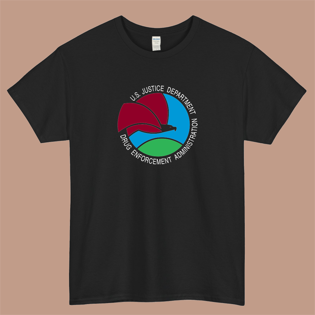 Drug Enforcement Administration Logo Mens Unisex Short Sleeve T-Shirt Size S-3XL - P