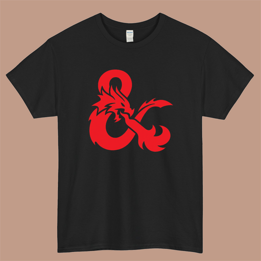 Dungeons & Dragons Symbol Dragon Logo Mens Unisex Short Sleeve Black T-Shirt Size S-3XL