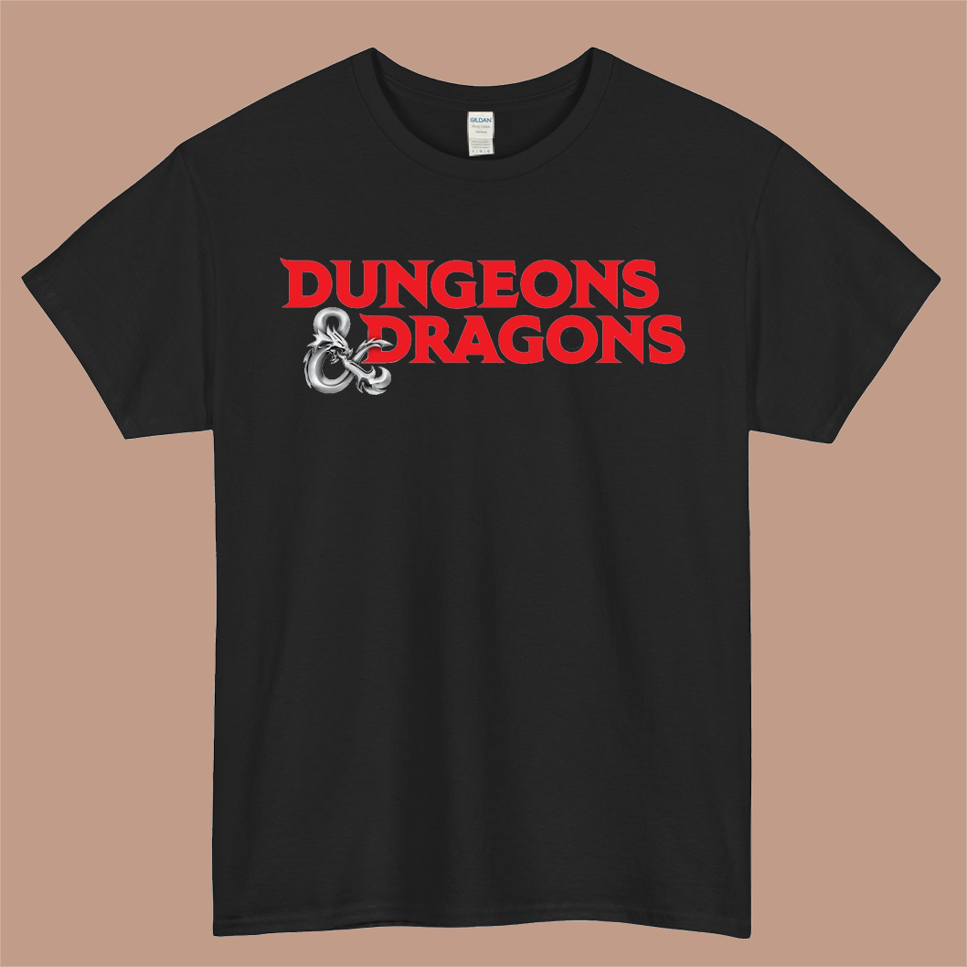 Dungeons & Dragons Logo Mens Unisex Short Sleeve Black T-Shirt Size S-3XL
