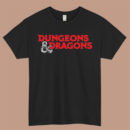 Dungeons & Dragons Logo Mens Unisex Short Sleeve Black T-Shirt Size S-3XL