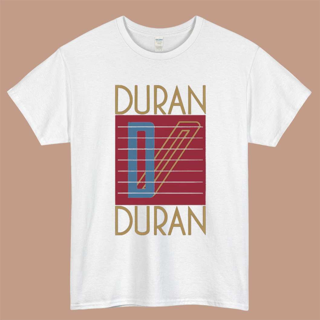 Duran Duran 80s Logo Mens Unisex Short Sleeve White T-Shirt Size S-3XL