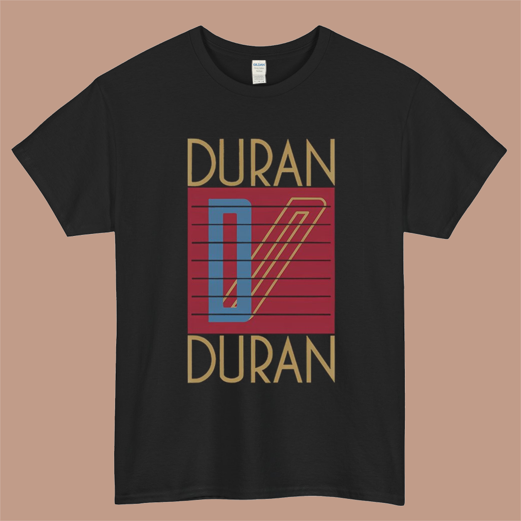 Duran Duran 80s Logo Mens Unisex Short Sleeve Black T-Shirt Size S-3XL