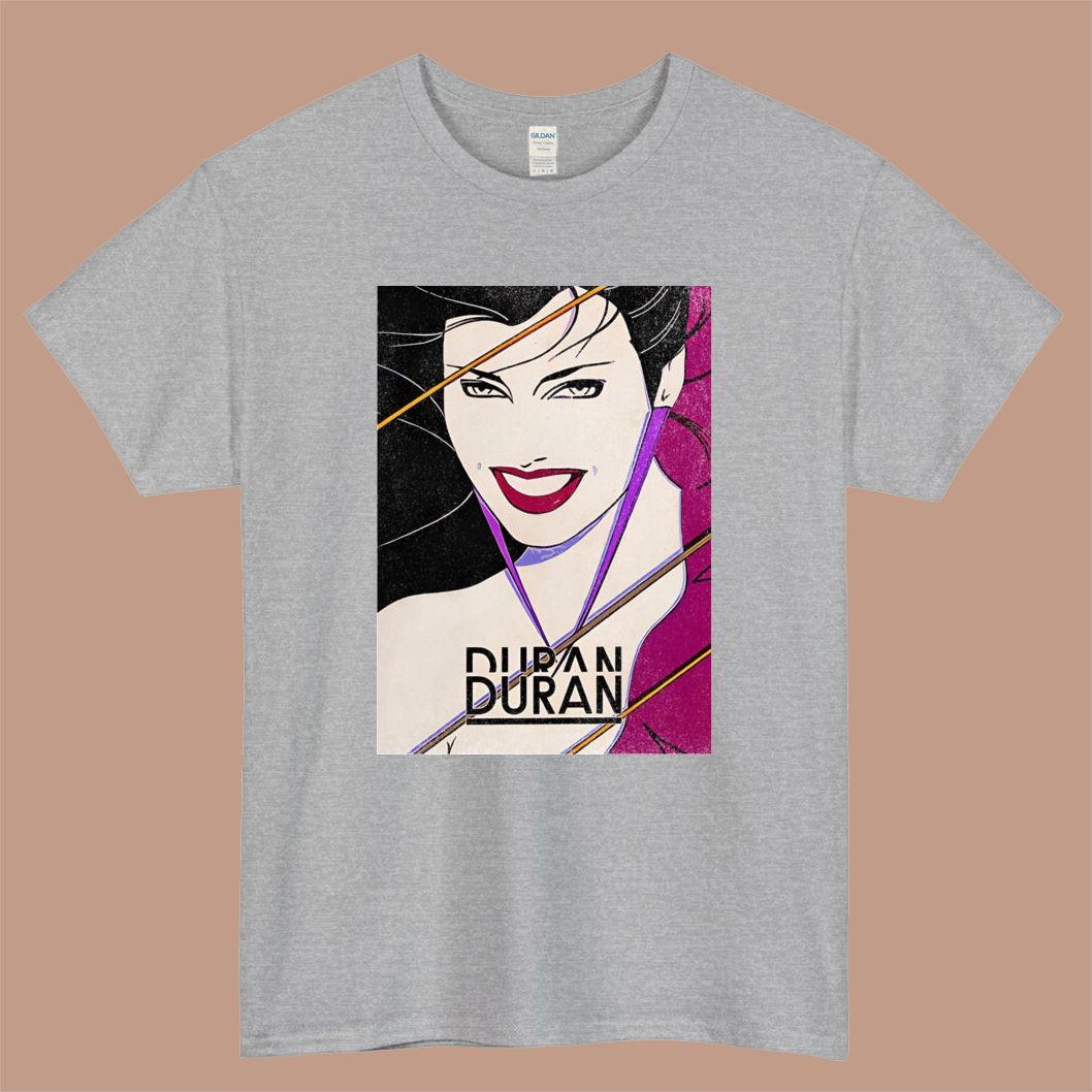 Duran Duran Band Album Cover Logo Mens Unisex Short Sleeve Gray T-Shirt Size S-3XL