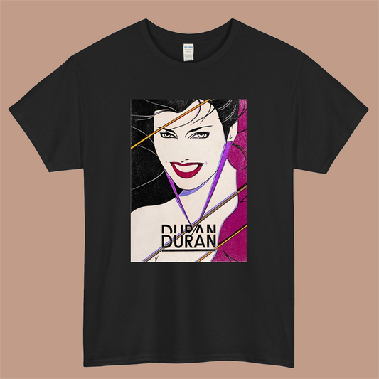 Duran Duran Band Album Cover Logo Mens Unisex Short Sleeve Black T-Shirt Size S-3XL