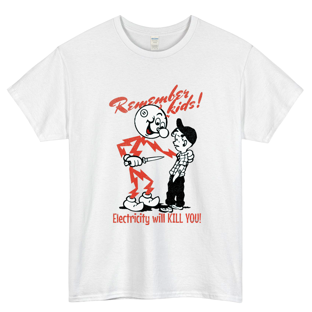 ELECTRICITY KILLS Logo Mens Unisex Short Sleeve T-Shirt Size S-3XL - P