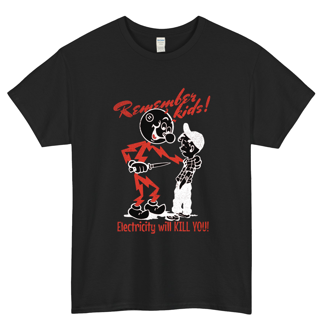 ELECTRICITY KILLS Logo Mens Unisex Short Sleeve T-Shirt Size S-3XL - P