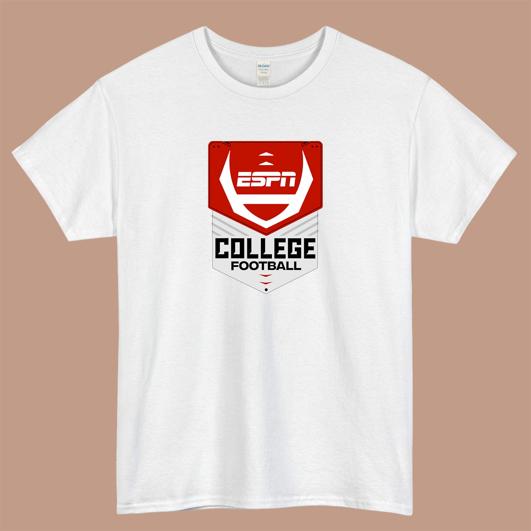 ESPN College Football Logo Mens Unisex Short Sleeve T-Shirt Size S-3XL - P