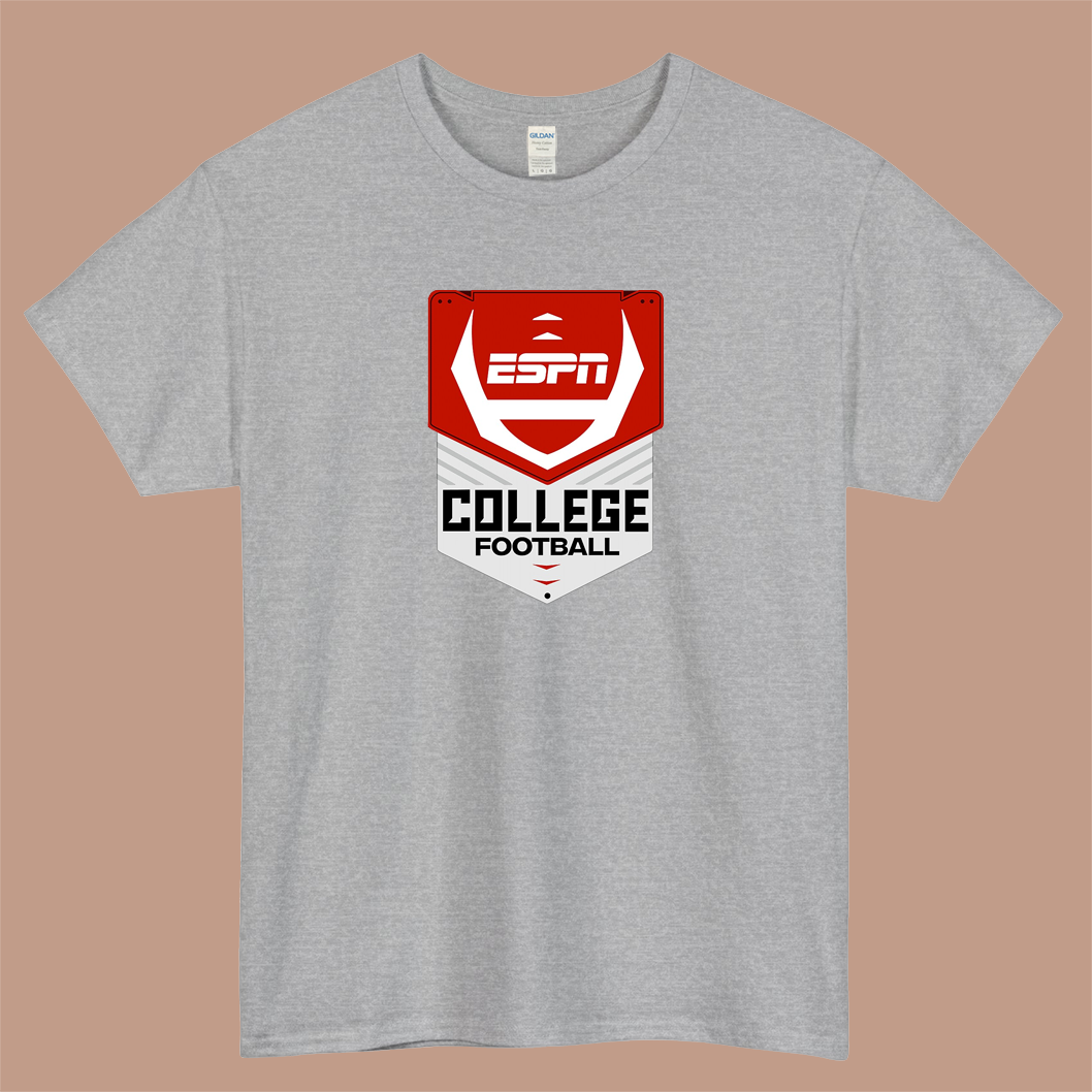ESPN College Football Logo Mens Unisex Short Sleeve T-Shirt Size S-3XL - P