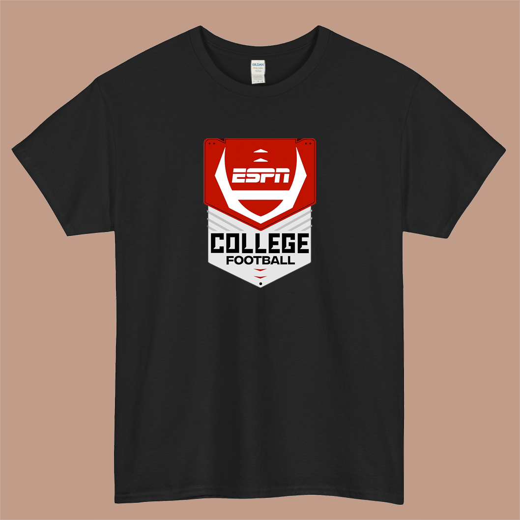 ESPN College Football Logo Mens Unisex Short Sleeve T-Shirt Size S-3XL - P
