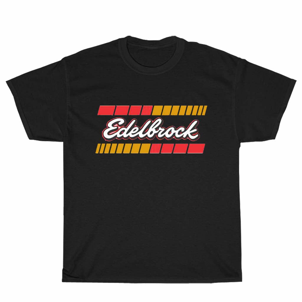 Edelbrock Shock Racing Logo Men's Unisex T Shirt Size S to 3XL