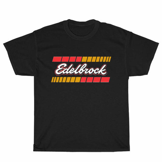 Edelbrock Shock Racing Logo Men's Unisex T Shirt Size S to 3XL